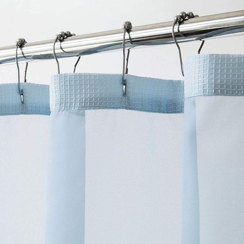 Dainty Home Complete Shower Curtain With Detachable Liner - Sky Blue