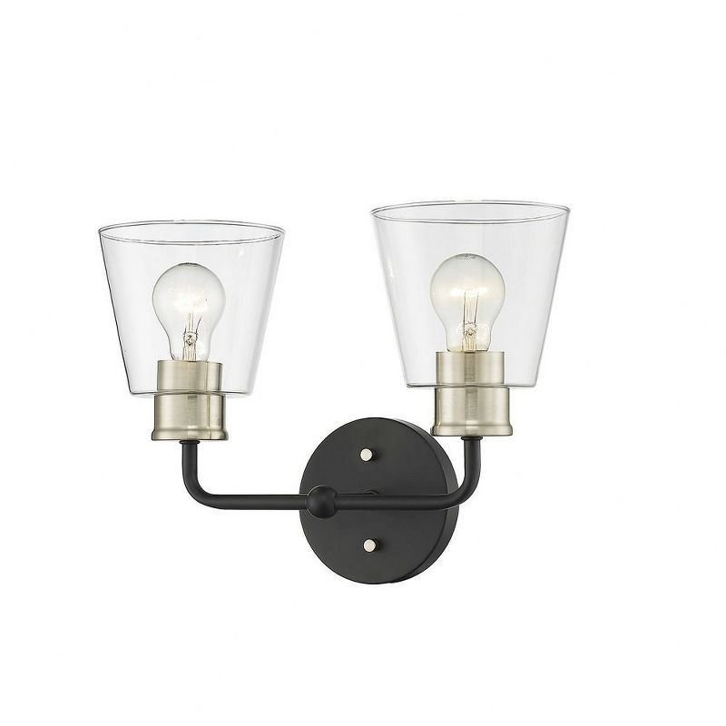 Millennium Lighting Cameron 2 - Light Vanity in  Matte Black/Modern Gold
