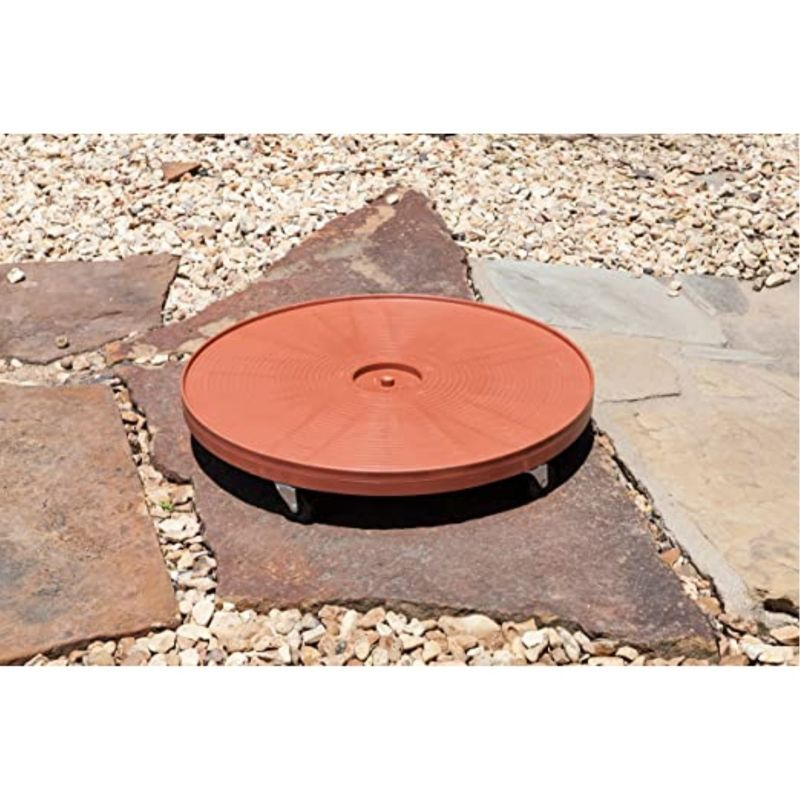 DeVault Heavy Duty Plastic Plant Dolly, Terracotta, 24in