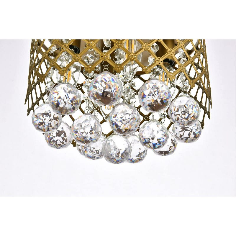 Elegant Lighting Tully 4 lights pendant in brass