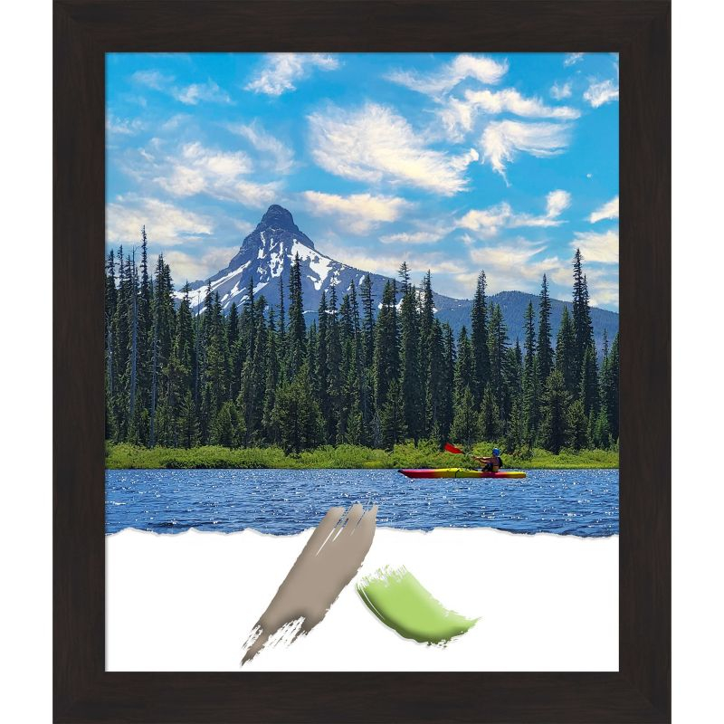Amanti Art Furniture Espresso Narrow Wood Picture Frame Opening Size 20x24 in.