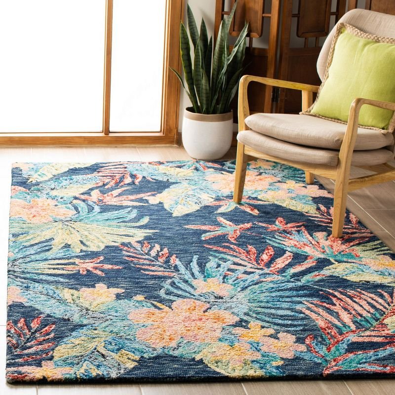 Aspen APN524 Hand Tufted Area Rug - Blue/Pink - 5'x8' - Safavieh.