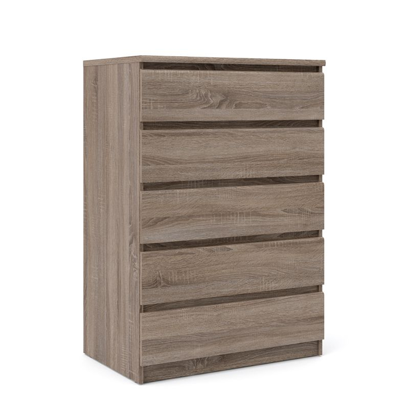 Wood Scottsdale 5 Drawer Chest in Truffle Gray-Tvilum
