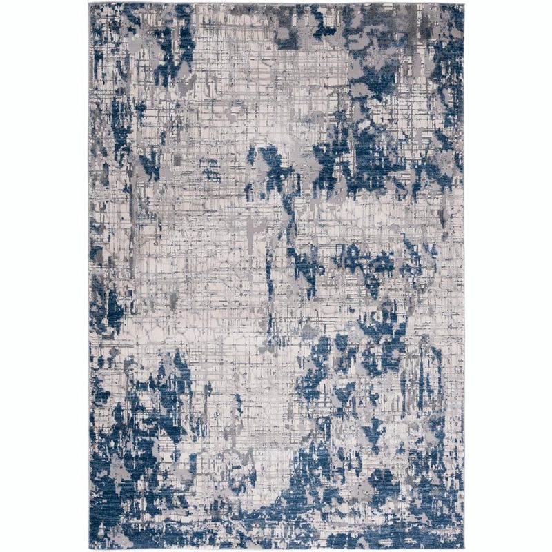 Meadow 100 MDW178 Power Loomed Indoor Area Rug - Ivory Grey/Blue - 9'x12' - Safavieh