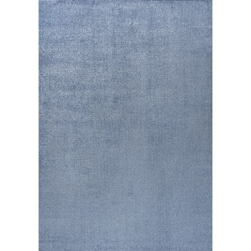 4'x6' Haze Solid Low-Pile Area Rug, Classic Blue - JONATHAN Y