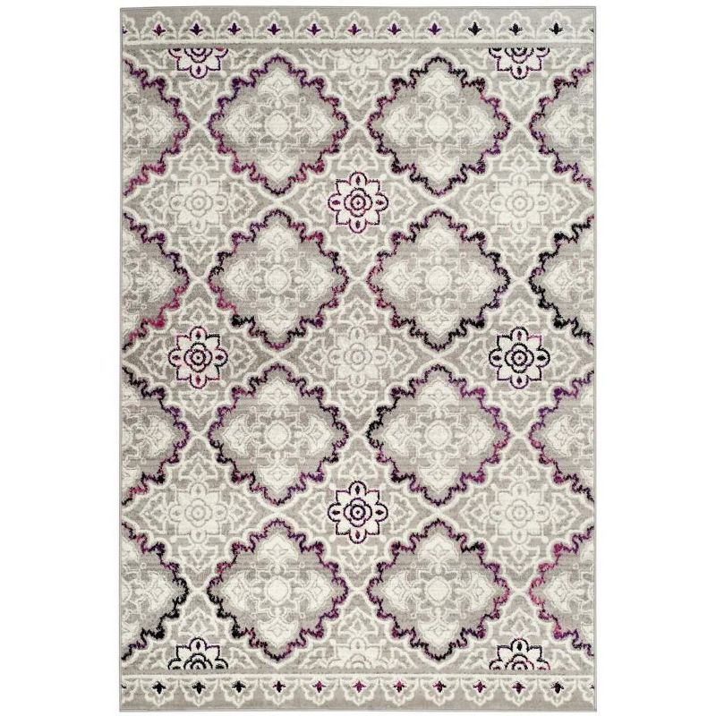 Skyler SKY199 Power Loomed Indoor Area Rug - Grey/Pink - 5'1"x7'6" - Safavieh.