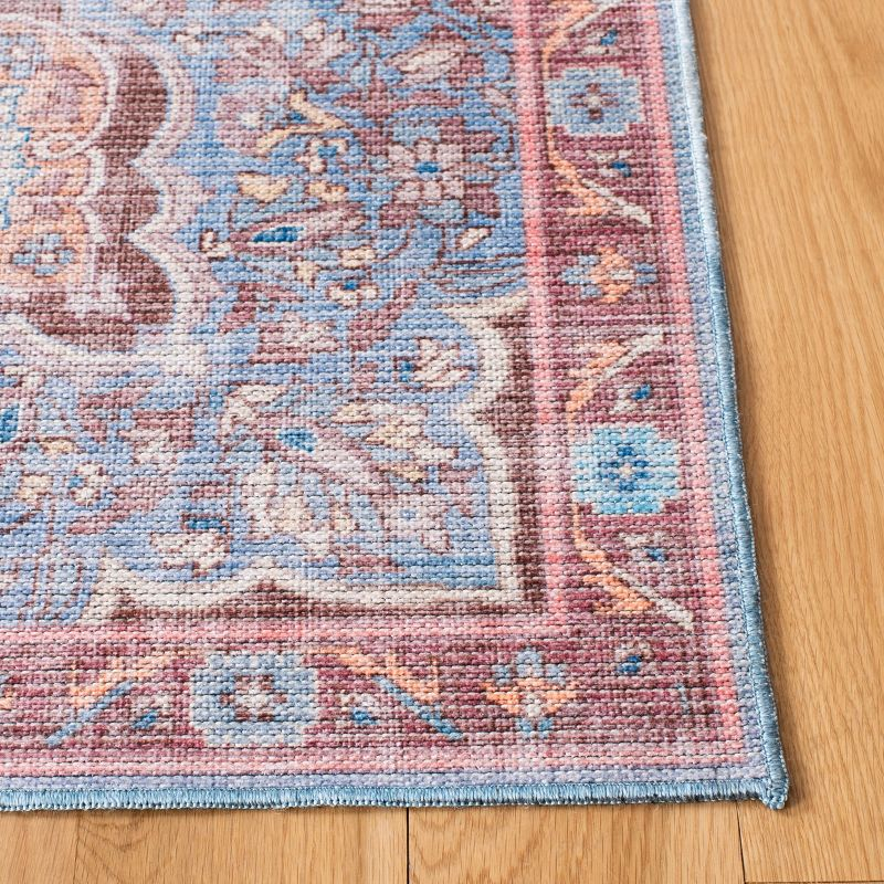 Serapi SEP580 Power Loomed Machine Washable Skid-Resistant Indoor Area Rug - Blue/Brown - 8'x10' - Safavieh