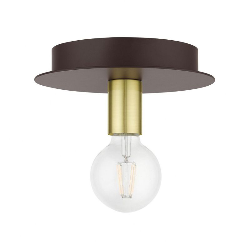 Livex Lighting Hillview 1 - Light Flush Mount in  Bronze