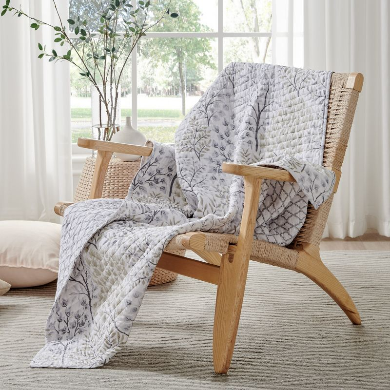 English Forest Natural  Quilted Throw - Levtex Home