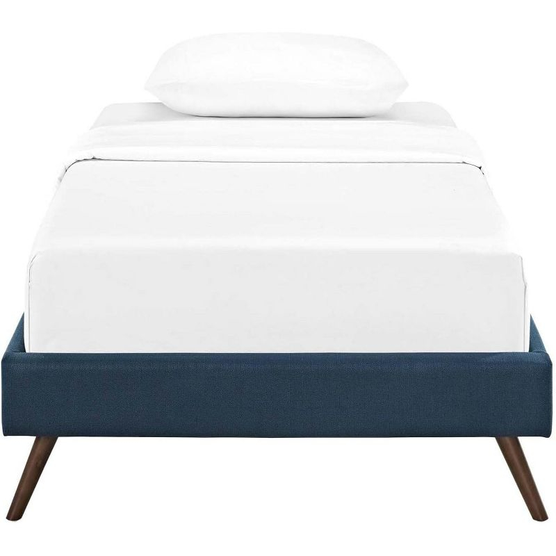 Modway Loryn Twin Fabric Bed Frame with Round Splayed Legs