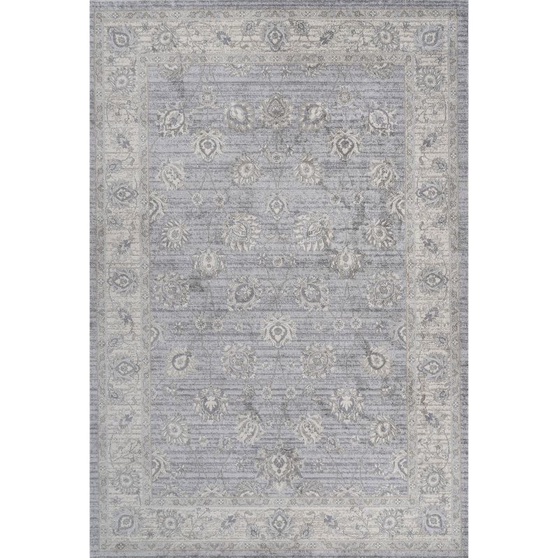3' X 5' Modern Persian Vintage Moroccan Traditional Area Rug, Light Gray - JONATHAN Y