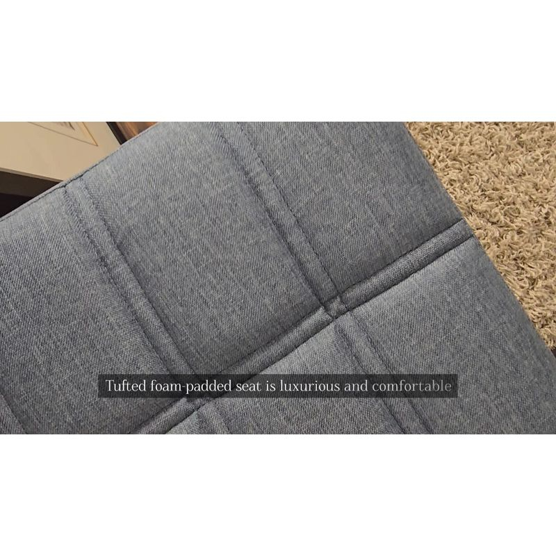 California Fabric Tufted Bench Beige - CorLiving