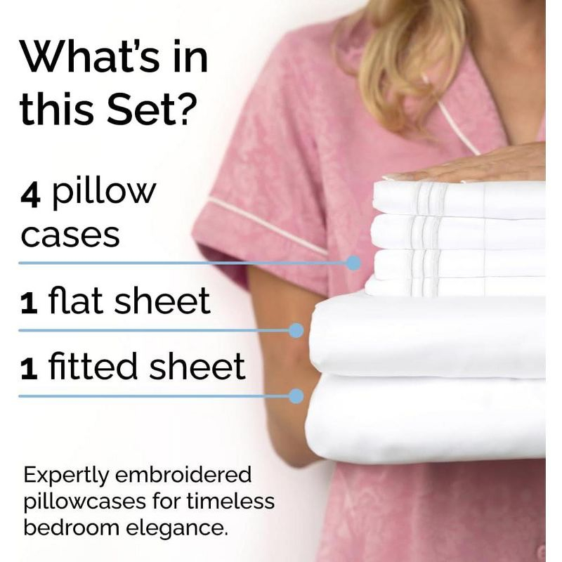 CGK Linens 4 Piece Microfiber Sheet Set in White, Size Twin