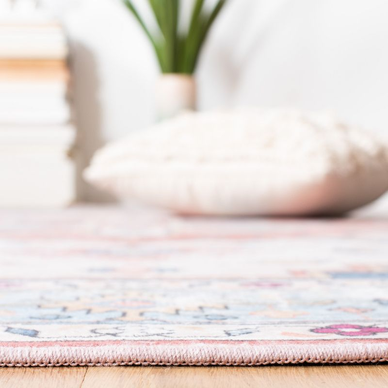 Tucson Vintage Persian TSN109 Power Loomed Machine Washable Skid-Resistant Indoor Area Rug - Beige/Blue - 5'x8' - Safavieh