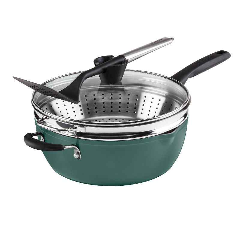 Cuisinart Cuisinart Preferred Pan 4 Piece Set (4.5 Qt. Multi-Purpose Pan with Cover, Steamer, Slotted Turner)