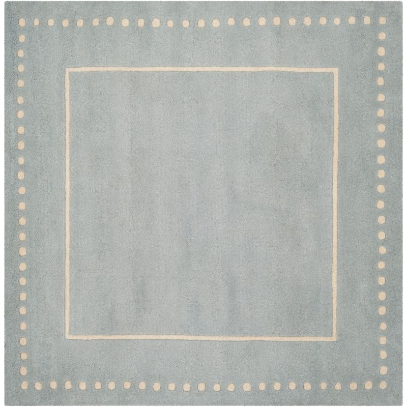 Bella BEL151 Hand Tufted Area Rug - Light Blue/Ivory - 5'x5' - Safavieh.