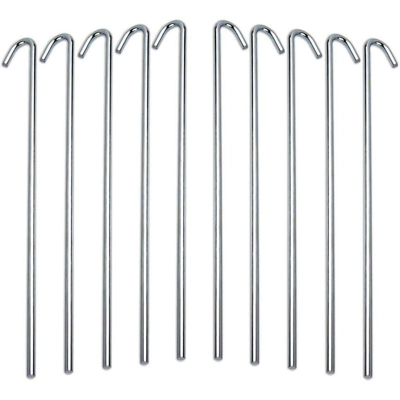 Tent Stakes Heavy Duty Metal, Galvanized Rust-Free Yard Stakes, Garden Edging Fence Hook | Tent Stakes Metal for Outdoor Camping, Tent Pegs