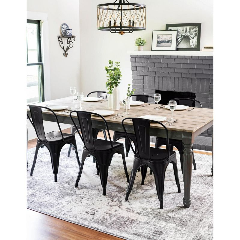 Unique Loom Rosso Collection Area Rug - Bellini (9'  x 12' 2" Rectangle Gray/Ivory)