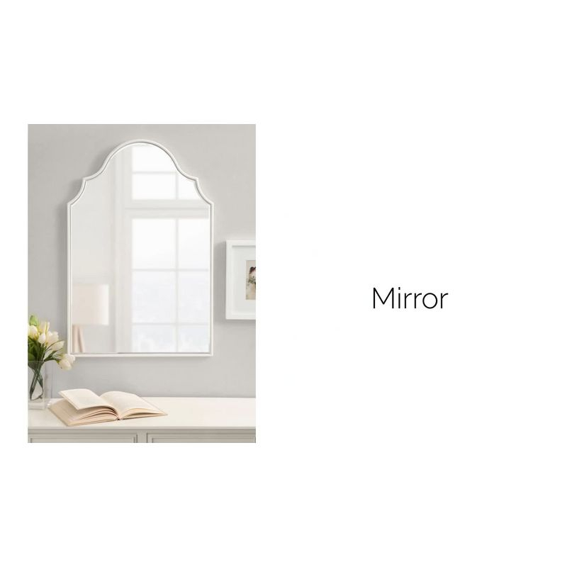 Kate and Laurel Leanna Framed Arch Wall Mirror, 32x28, Black