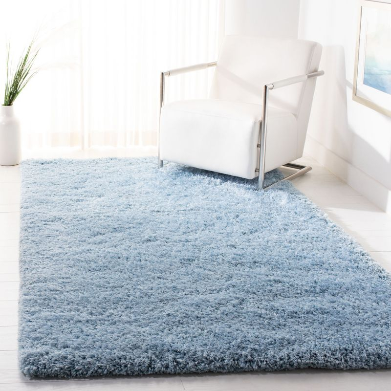 Supreme Shag SGS621 Hand Tufted Indoor Accent Rug - Light Blue - 3'x5' - Safavieh