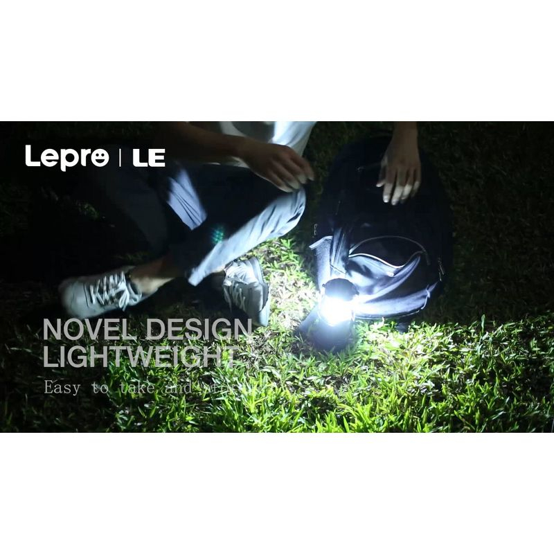 Lepro LED Camping Lanterns Battery Powered, Collapsible, IPX4 Water Resistant, Outdoor Portable Lights for Emergency, Hurricane and Outages, 2 Pack