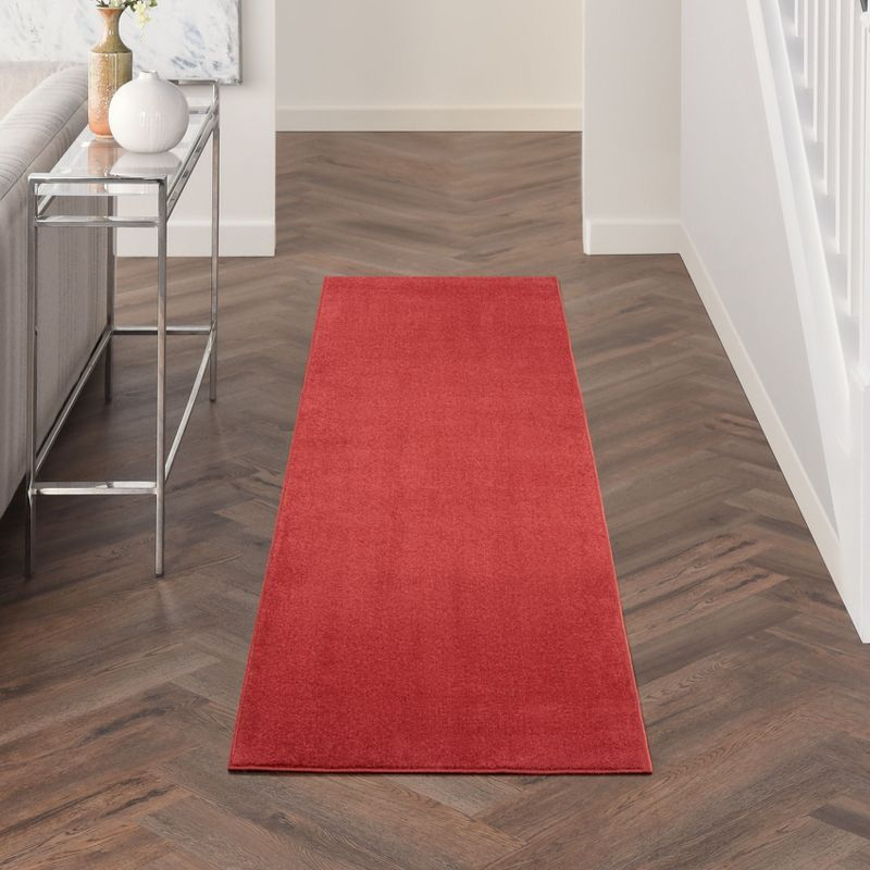 Nourison Essentials Easy Care Indoor Outdoor Area Rug - Brick Red 2'2" x 7'6"