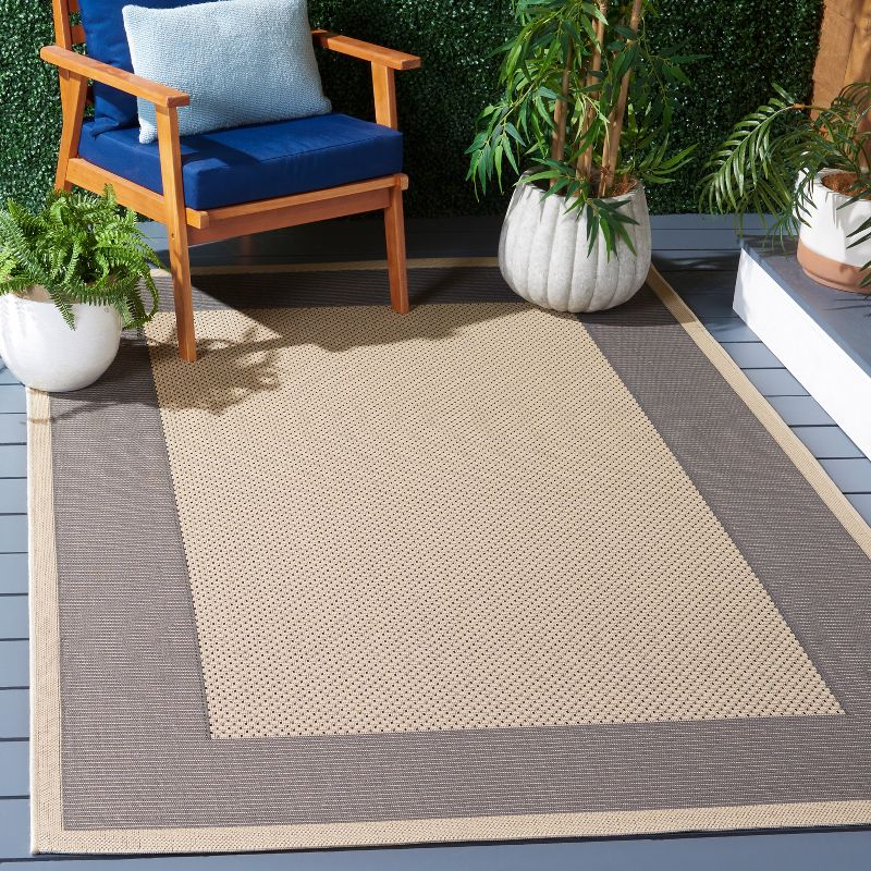Courtyard CY7987 Power Loomed Indoor/Outdoor Accent Rug - Grey/Cream - 2'7"x5' - Safavieh.