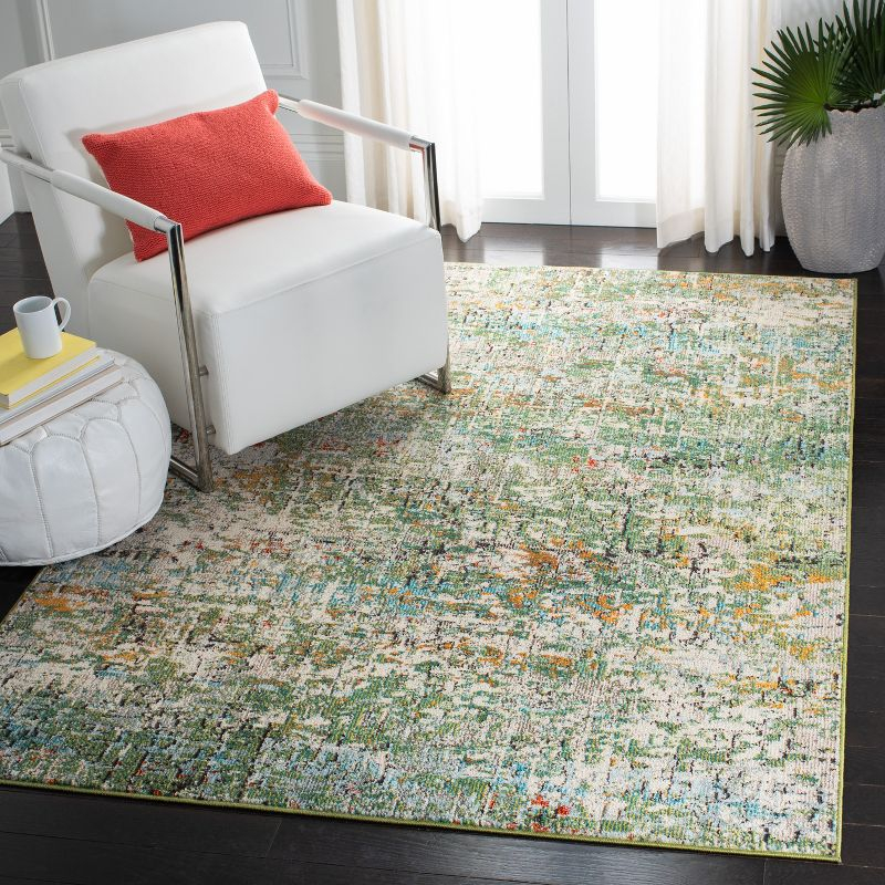 Madison MAD460 Power Loomed Indoor Area Rug - Green/Turquoise - 4'x6' - Safavieh