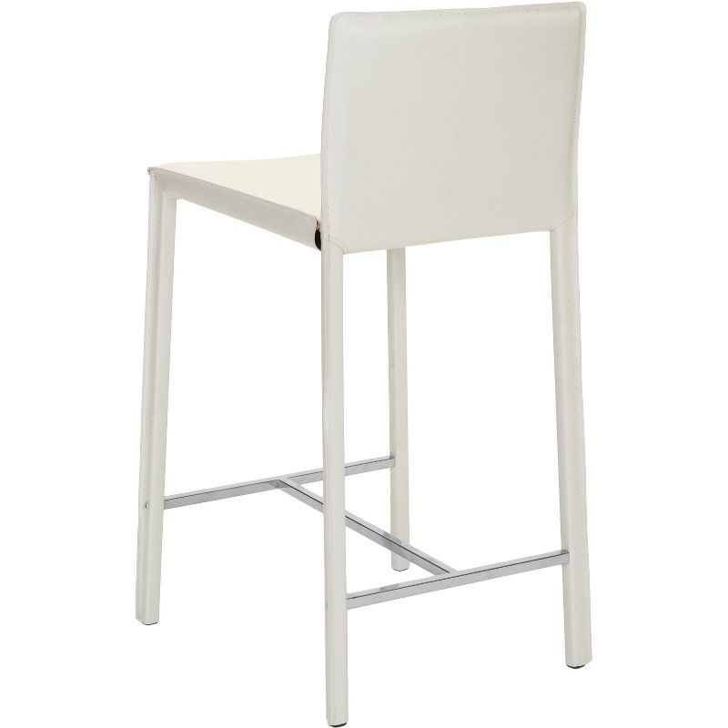 Jason 24" H Counter Stool (Set of 2) - FOX2003 - White - Safavieh Couture