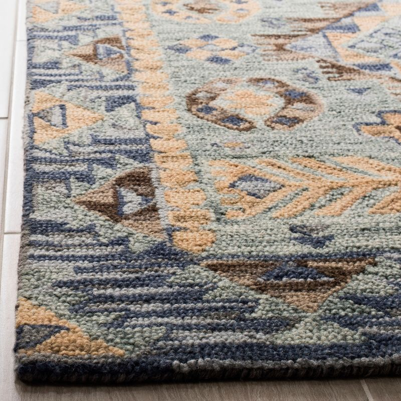 Aspen APN504 Hand Tufted Area Rug - Blue/Beige - 4'x6' - Safavieh.