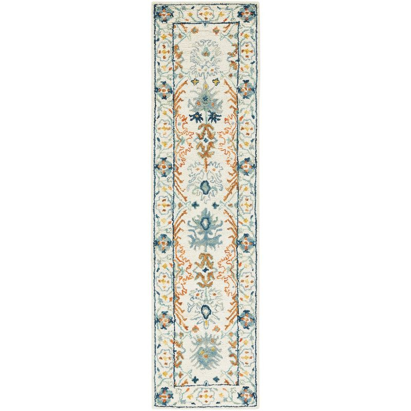 Aspen APN310 Hand Tufted Indoor Runner Rug - Ivory/Blue - 2'3"x19' - Safavieh
