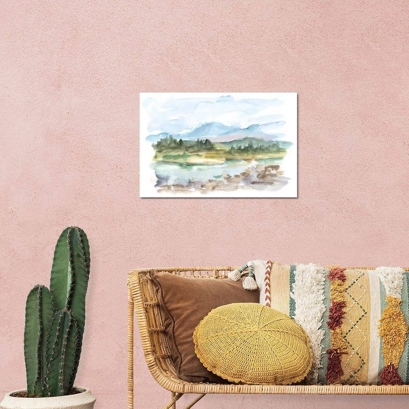 iCanvas 12" x 18" x 1.5" Mountain Watercolor III by Ethan Harper Unframed Wall Canvas : Gallery Wrap, Earth Tones