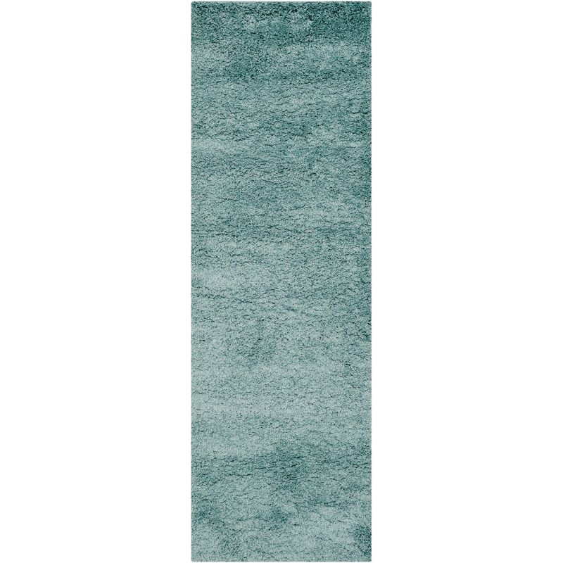 California Shag SG151 Power Loomed Indoor Runner Rug - Light Blue - 2'3"x9' - Safavieh