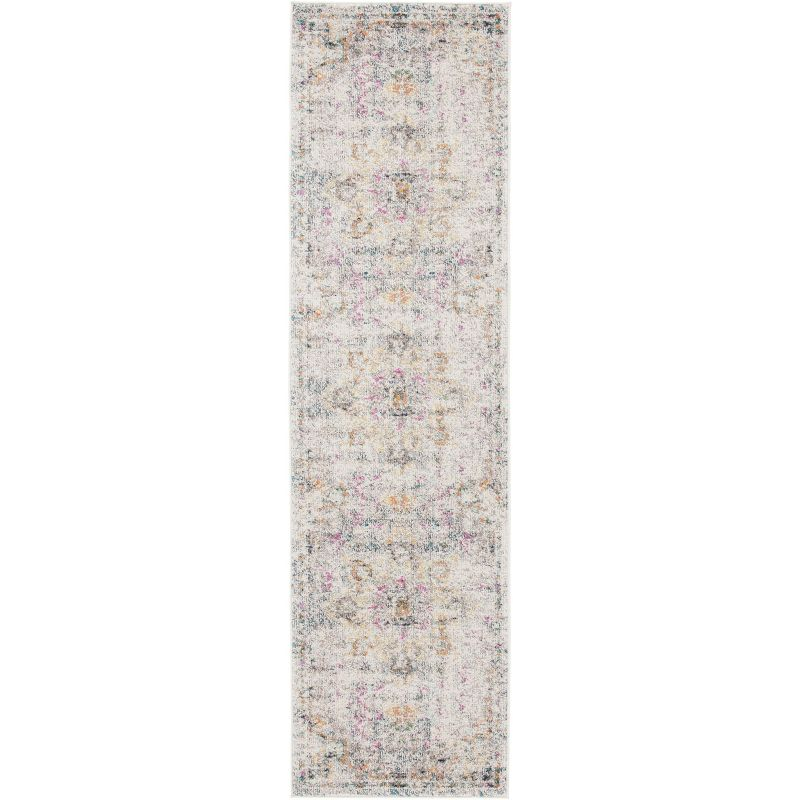 Madison MAD473 Power Loomed Indoor Runner Rug - Grey/Gold - 2'2"x16' - Safavieh