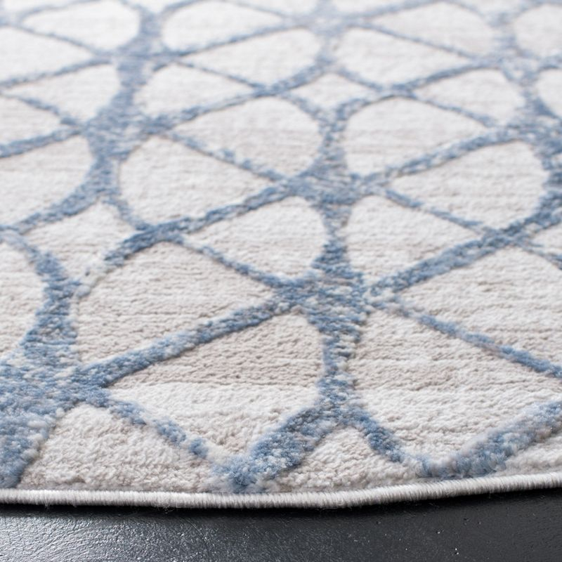 Amelia ALA792 Power Loomed Area Rug - Grey/Blue - 9' round - Safavieh.