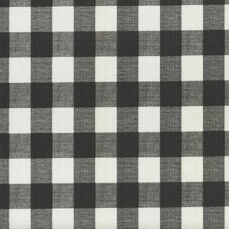 Anderson Rounded Corners Outdoor Chair Cushion Black - Pillow Perfect: Weather-Resistant Patio Seat with Ties