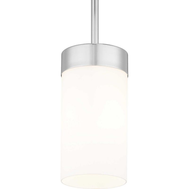 Progress Lighting Elevate 1-Light Mini Pendant, Polished Chrome, Etched White Glass Shade