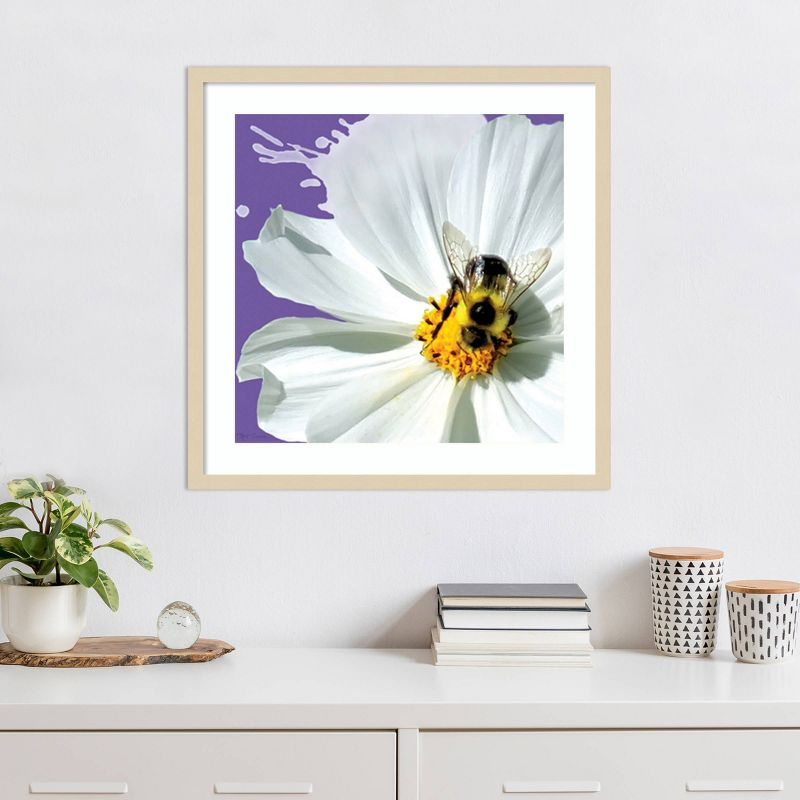 Amanti Art 25"x25" Flower Pop IV by Marie Elaine Cusson Wood Framed Wall Art Print
