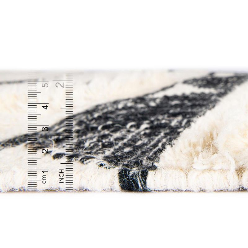 Unique Loom Mesa Collection Area Rug - Siphon (8'  x 10' Rectangle Charcoal/Cream)