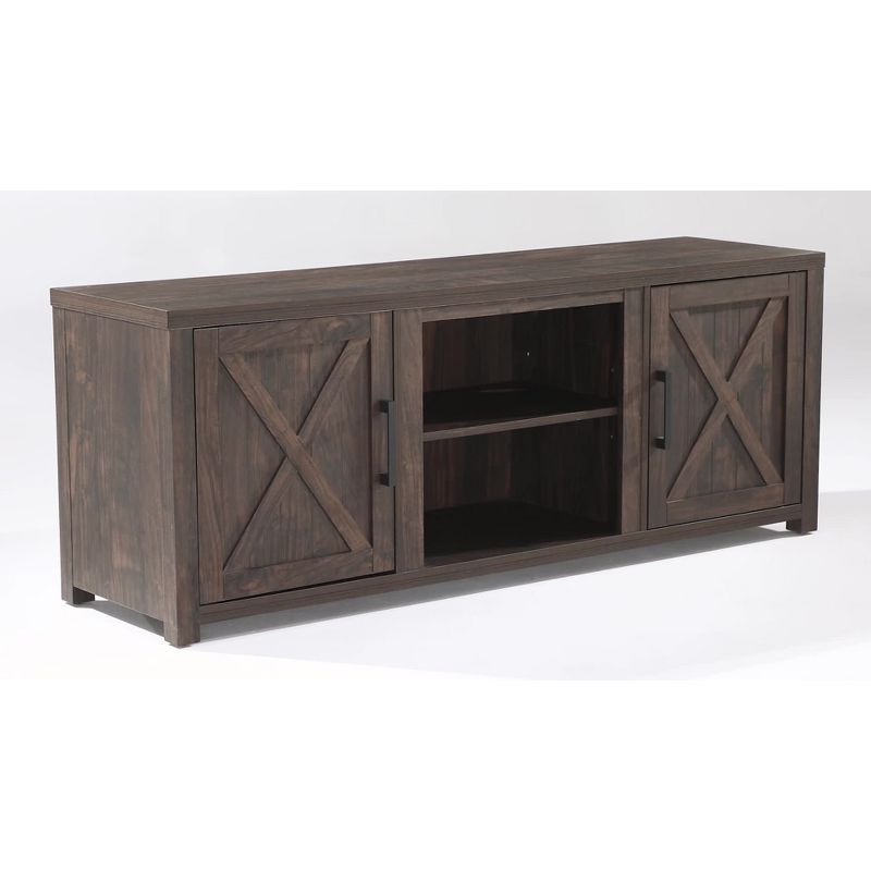 58" Gordon Low Profile TV Stand for TVs up to 65" with Fireplace Dark Walnut - Crosley