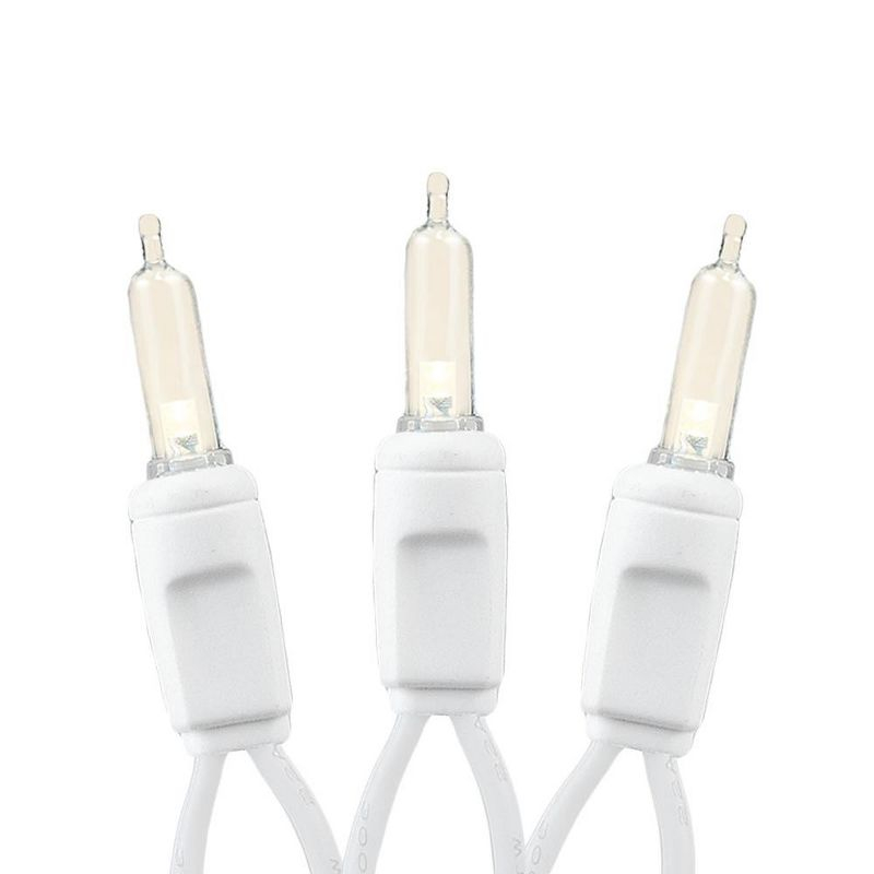 Novelty Lights Warm White 35 light T5 Traditional LED Christmas Mini Light Set (White Wire, 11.5 Feet)