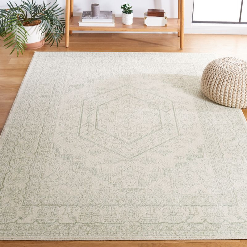 Adirondack ADR108 Machine Made Indoor Area Rug - Sage/Ivory - 4'x6' - Safavieh