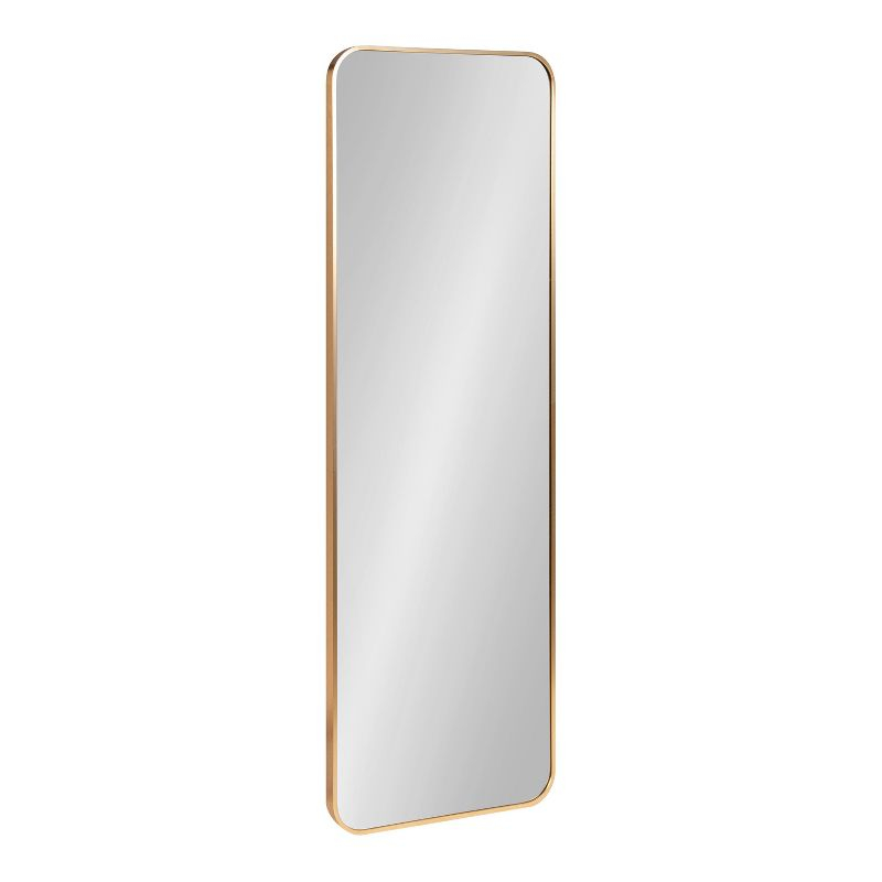 Kate and Laurel Zayda Radius Rectangle Framed Wall Mirror, 16x48, Gold