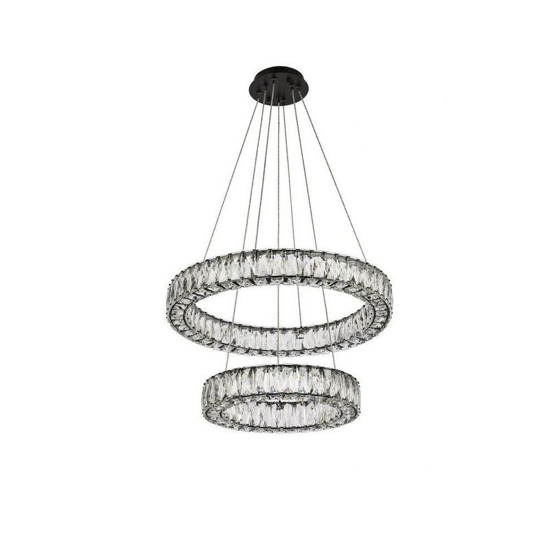 Elegant Lighting Monroe 2 - Light Pendant in  Black