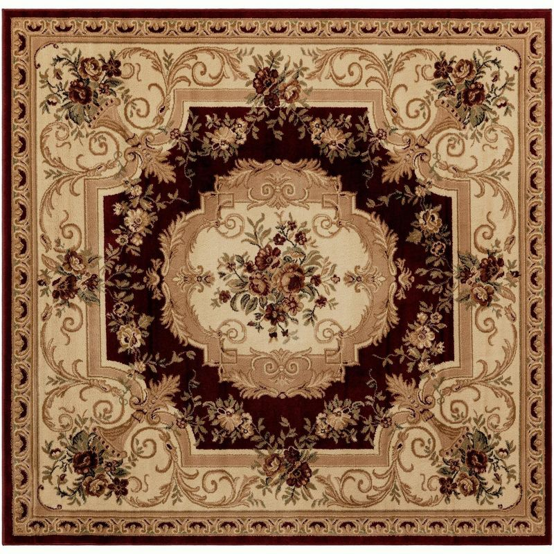 Unique Loom Versailles Collection Area Rug - Henry (7' 1" Square Red/Brown)