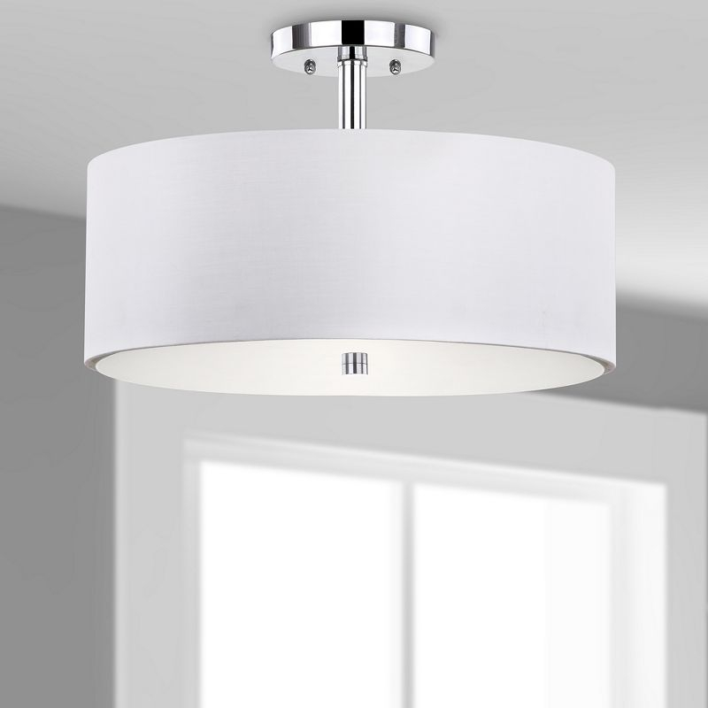 Clara Ceiling Light - LIT4192 - White/Chrome - Safavieh