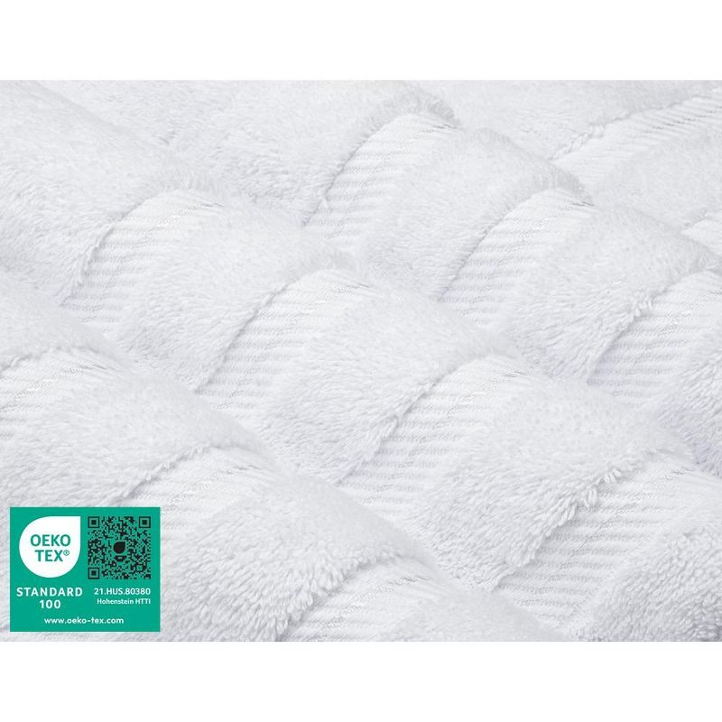 American Soft Linen 4 Pack Hand Towel Set, 100% Cotton, 16 inch by 28 inch, Hand Face Towels for Bathroom, Bright White