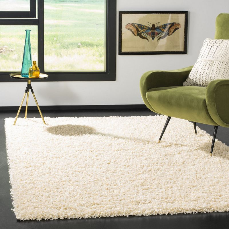 Athens Shag SGA119 Power Loomed Indoor Area Rug - Ivory - 5'1"x7'6" - Safavieh.