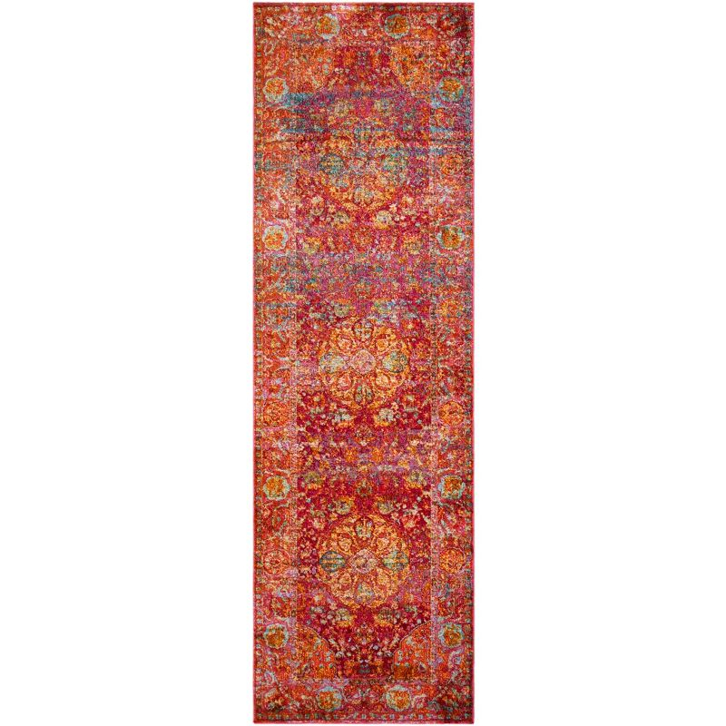 Luxor LUX318 Power Loomed Runner Rug - Fuchsia/Gold - 2'2"x9' - Safavieh.