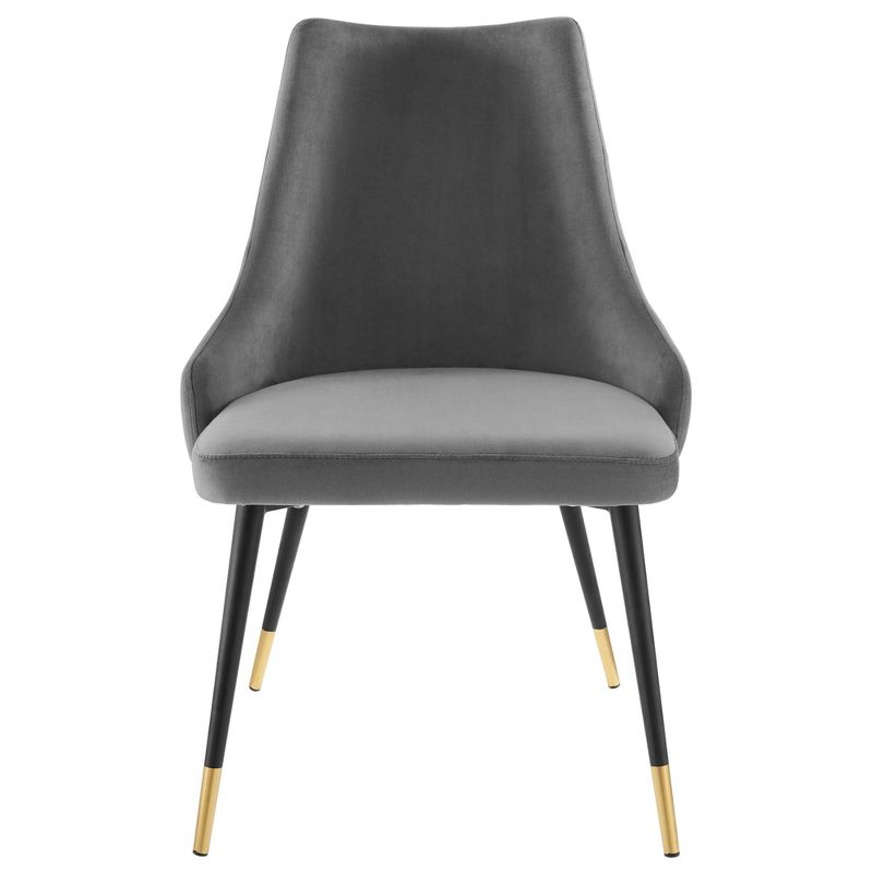 Modway Adorn Tufted Performance Velvet Accent Dining Side Chair, Gray